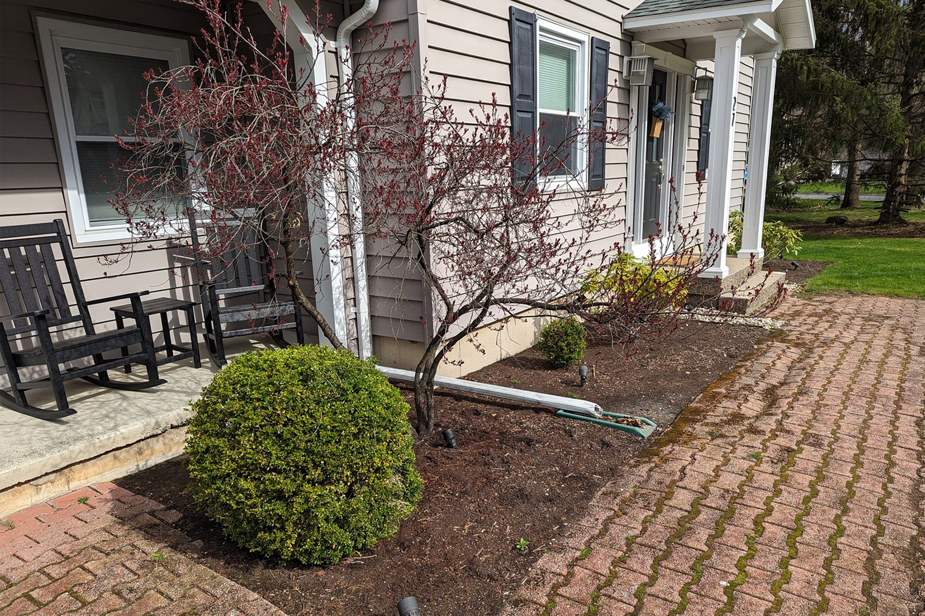 construction drawing detailing new stone walkway