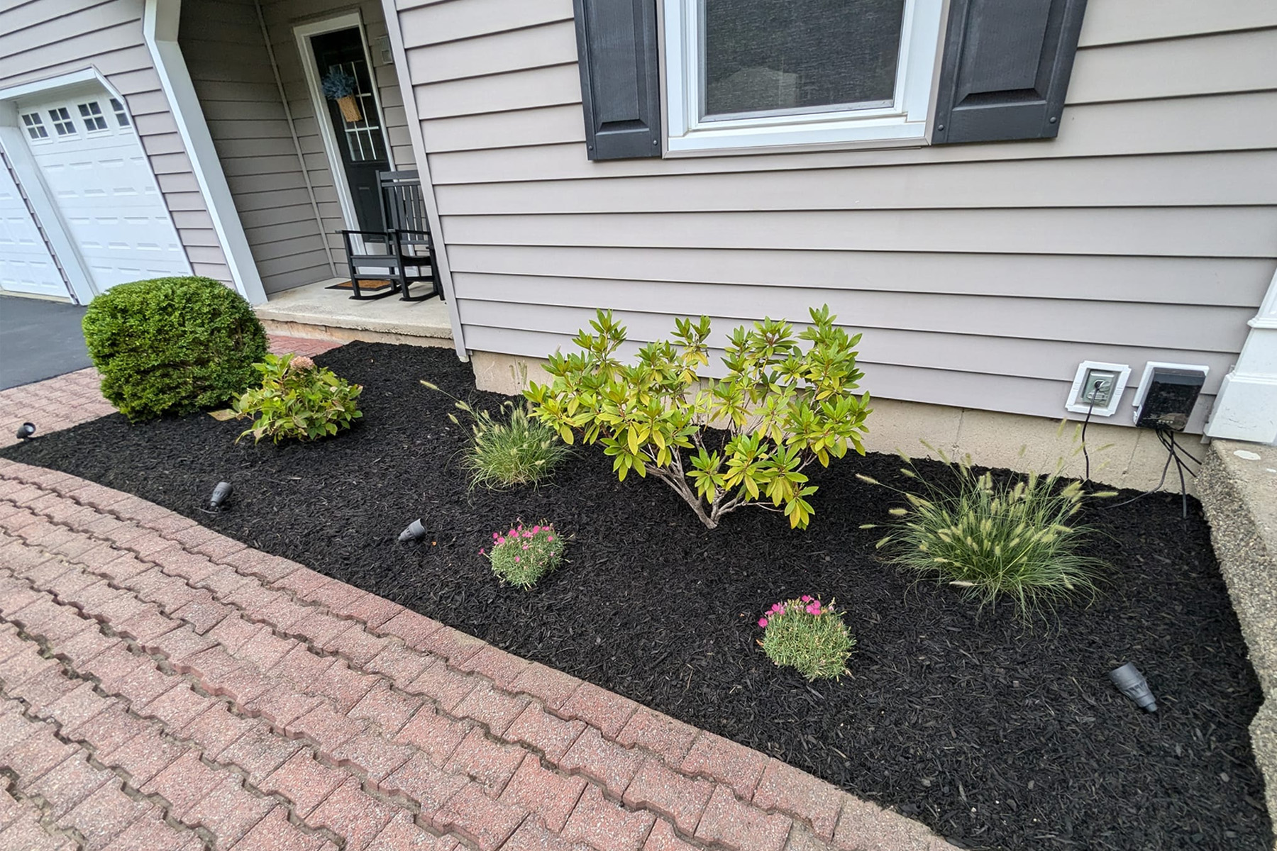 construction drawing detailing new stone walkway