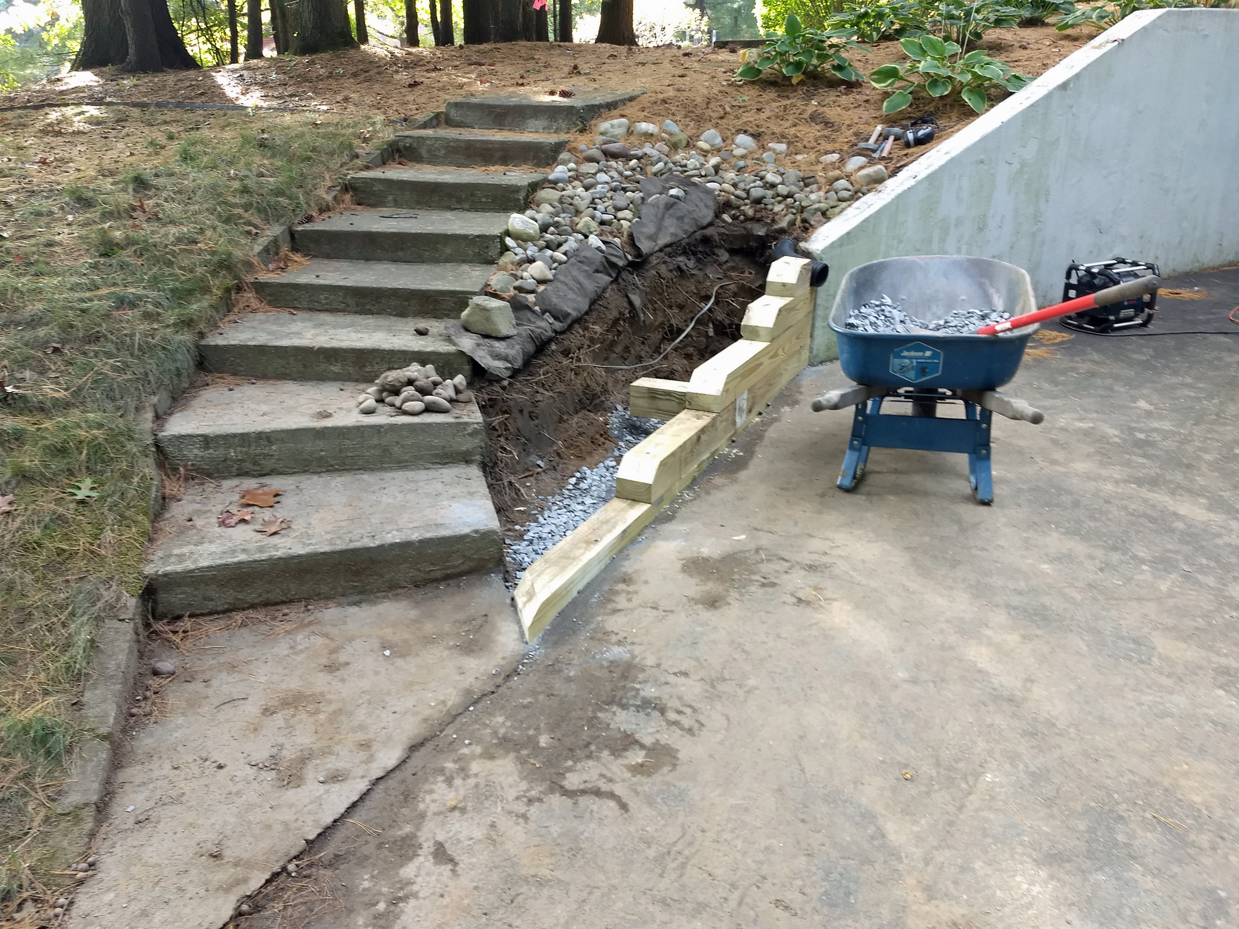 Thumbnail of the wooden retaining wall replacement