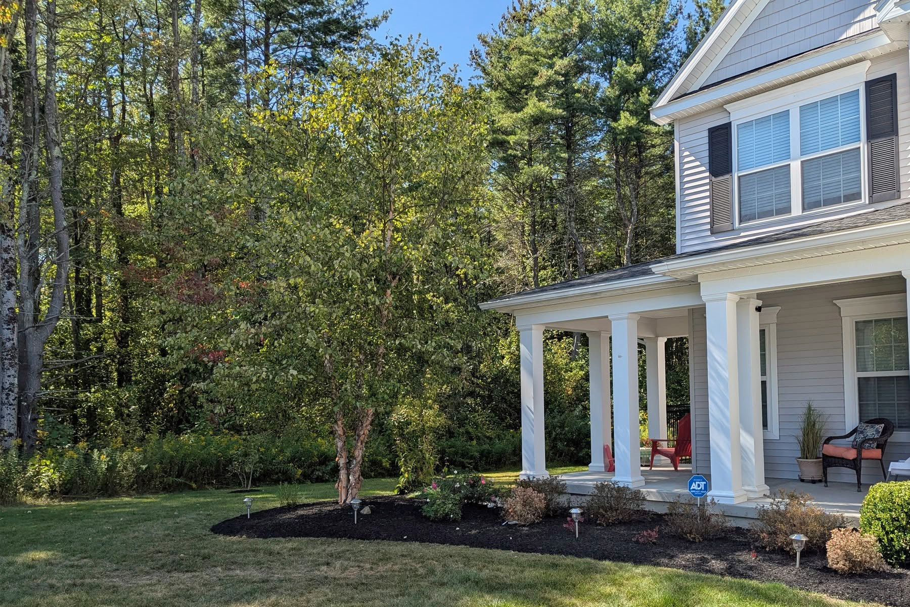 Thumbnail of completed trimming, bed cleanup, and fresh mulch